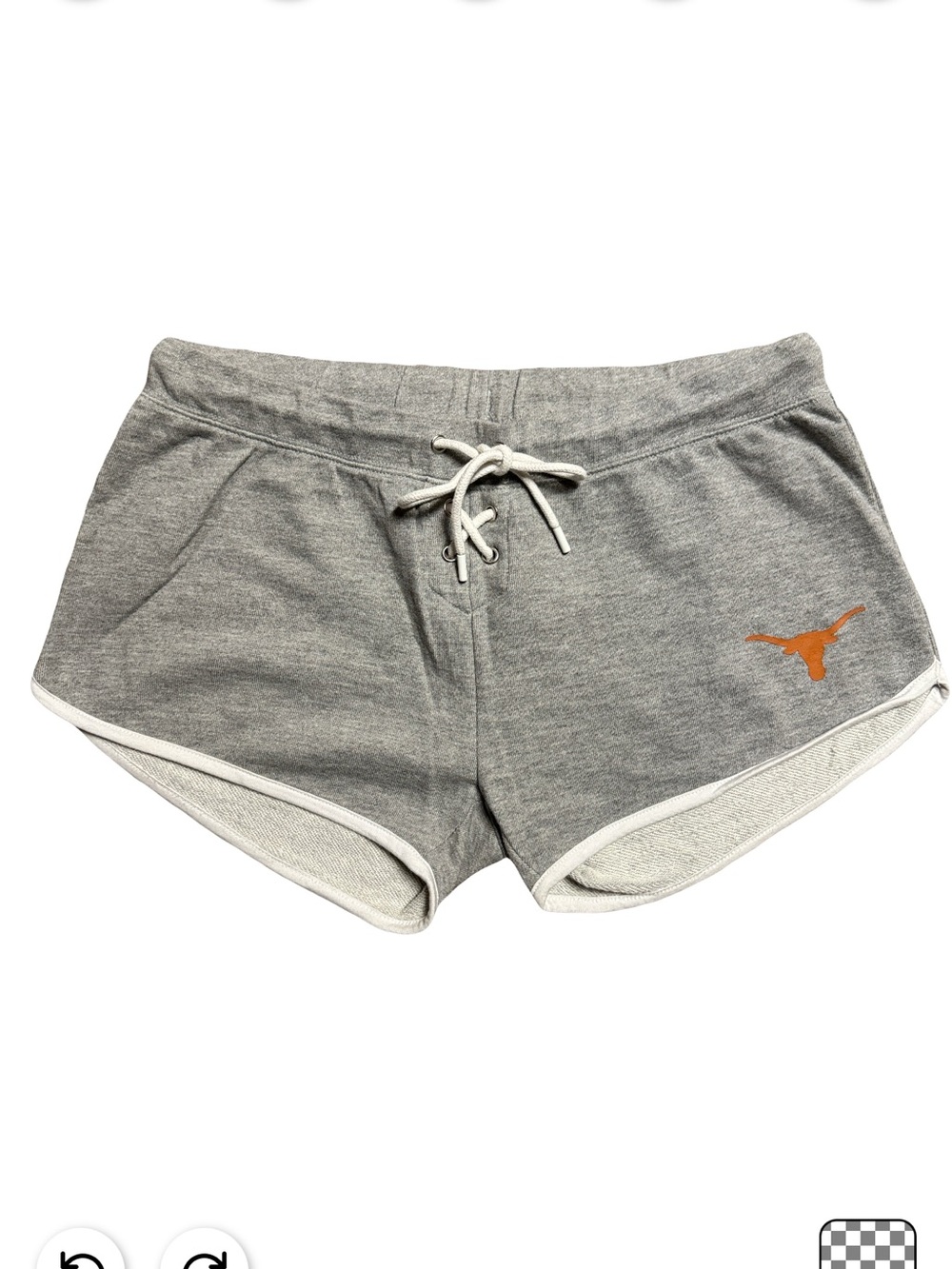 UT Gray Athletic Shorts with Burnt Orange Longhorn